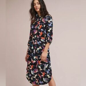 Anthropologie Maeve Martina Belted Songbird Dress